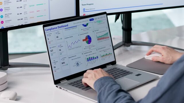 Data Security Officer Monitoring Privacy Dashboard