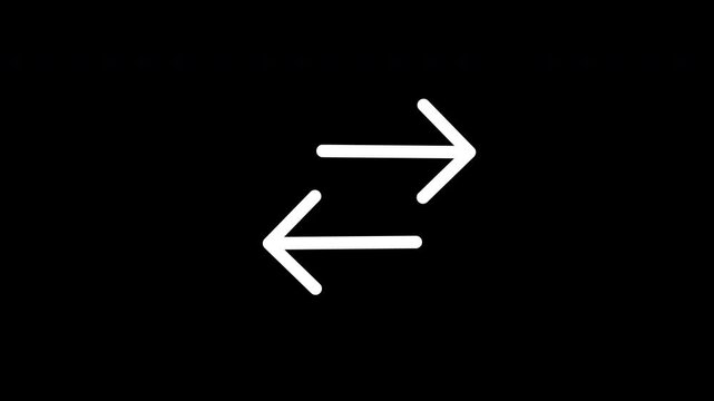 Left and Right Arrow Icons on Black Background &ndash; Direction Navigation Symbol
