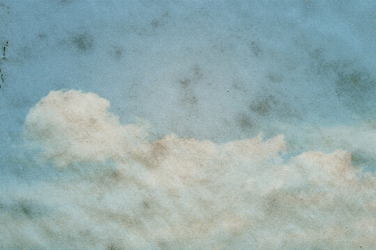 Vintage Blue Sky with Cloud Texture