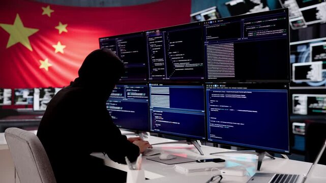 Hacker Focused On Writing Code