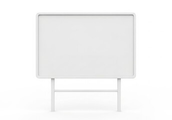 Fototapeta premium A blank white billboard on a plain white background