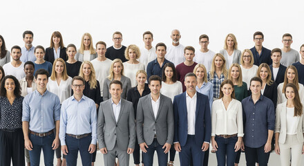 Fototapeta premium Huge crowd of diverse business people standing together perfect for global corporate culture and international community network