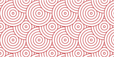 Fototapeta premium Modern abstract colorful circle line pattern background. Seamless design for banner and wave overlapping geometric wallpaper design.