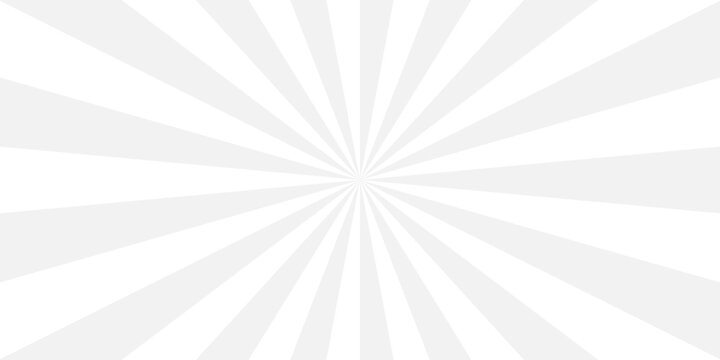 Radial motion lines forming a dramatic burst. Vector sunray stripe background. Light sunburst glowing background. Retro comic gradient background texture overlay. Vector illustration pattern beam rays