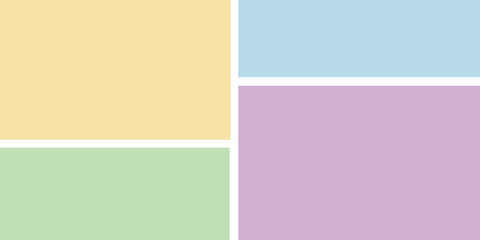 Fototapeta premium Abstract geometric background with pastel color blocks.