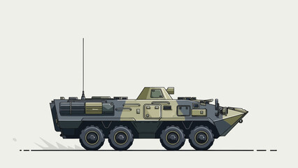 Fototapeta premium Armored Personnel Carrier in Camouflage