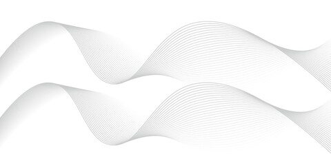 Fototapeta premium Modern abstract glowing wave lines on white background. Dynamic flowing wave design element. Futuristic technology and sound wave pattern. Abstract Modern Line, Wave Designed On white Background.