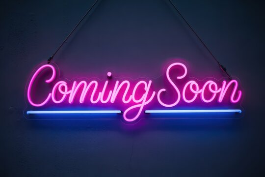 Neon sign on a dark background