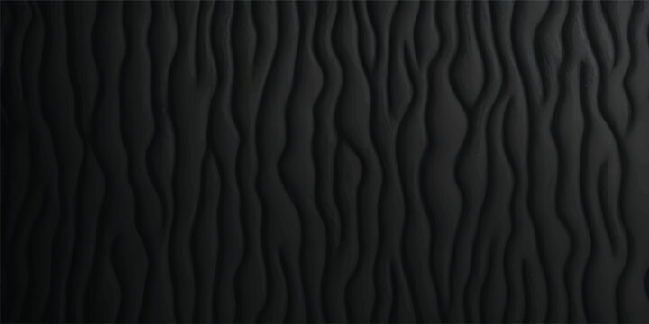 Dark vintage black leather and fabric material texture featuring a seamless wave pattern design on a dark textured surface backdrop