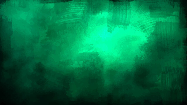 Abstract expressionism artistic texture with luminous emerald hue and enigmatic backdrop creative deep strokes rich brushwork and evocative design emotional depth.