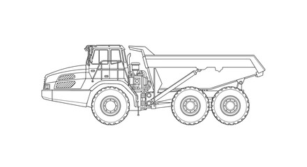 Obraz premium Heavy Duty Dump Truck Illustration 2.