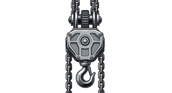 Industrial Crane Hook and Chain.