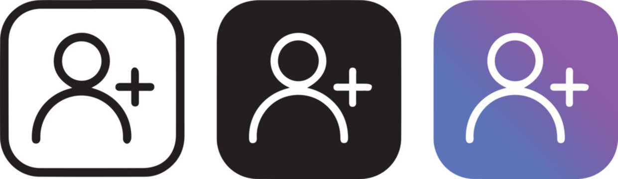 awesome add friend icon set