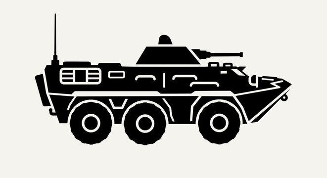 Military Armored Vehicle Illustration.