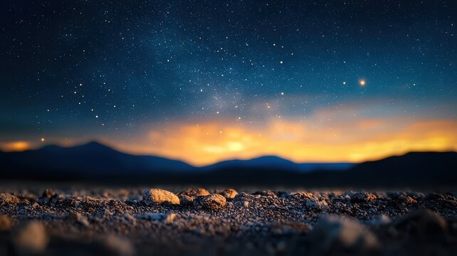 Night sky with stars celestial view of darkness dotted with distant luminous bodies