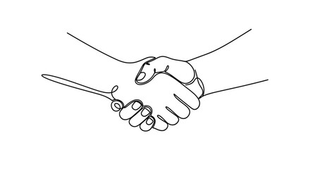 Fototapeta premium Handshake, Business Deal, Partnership Agreement, Trust, Cooperation, Success, Unity