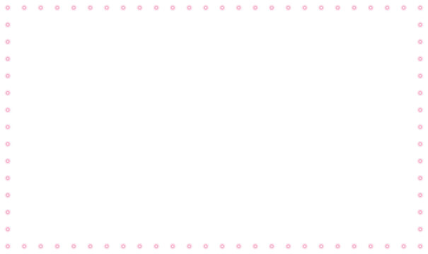 Pink Dotted Border Vector Frame on White Background Minimalist Rectangle Digital Card Template