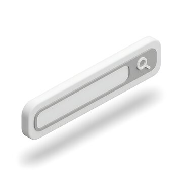 Modern minimalist search bar icon isolated on transparent background