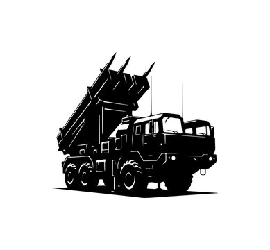 Military Missile Launcher Vehicle Illustration