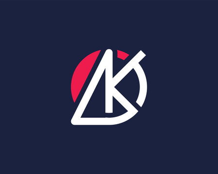 initials ak logo elements template