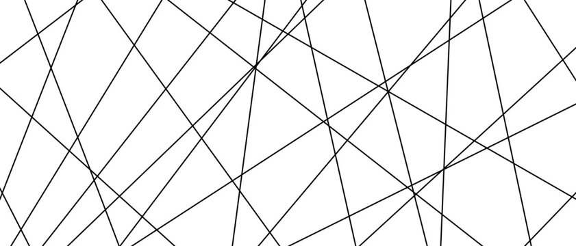 Chaotic straight diagonal strokes create dynamic monochrome vector texture with asymmetric angular composition perfect for modern minimalist artistic backgrounds and edgy graphic projects.