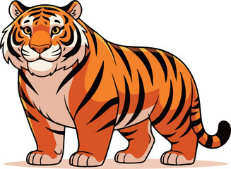 tiger cartoon isolated on white © Koko Jr24