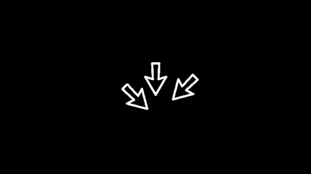 Hand made arrows pointing.