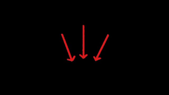 Hand drawn arrow for editing editing.
