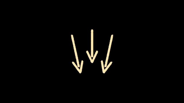 Three arrows use for editing pointing something.