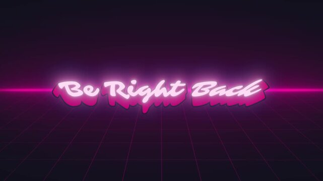 Retro neon stream overlay, gaming overlay animation, looping background