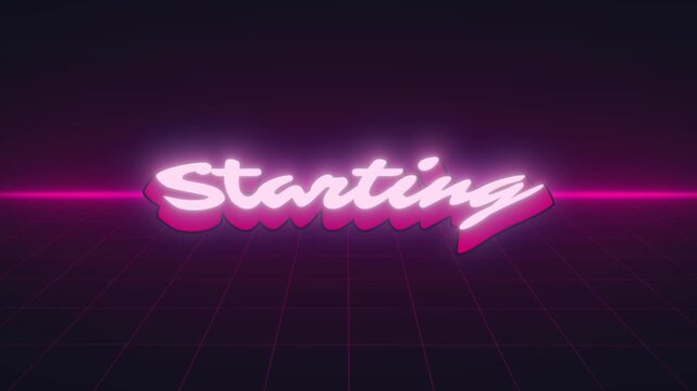Retro neon stream overlay, gaming overlay animation, looping background