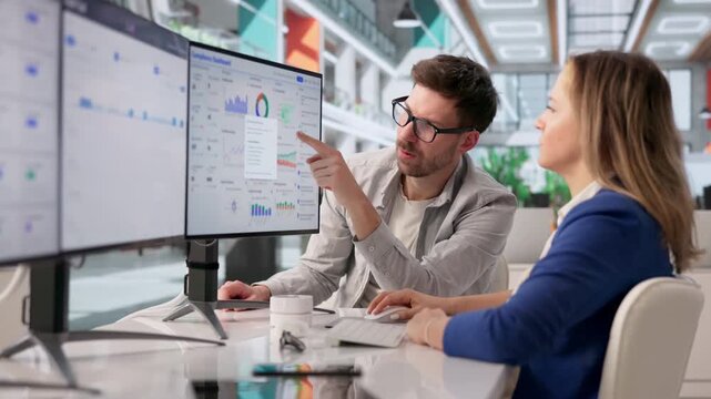 Compliance Officer Reviews Risk Dashboard On Computer