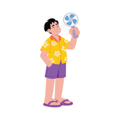 Fototapeta premium Hot Weather Vector Concept illustrations EPS File 