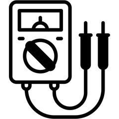 Multimeter Electrical Measuring Tool Vector Icon for Electronics and Repair © iconiyo