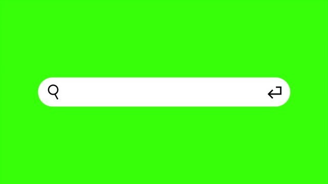 Search Bar Animation Green Screen Chroma Key - Web UI Input Field Type Loop