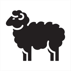Obraz premium Sheep vector silhouette clip art logo design concept illustration idea
