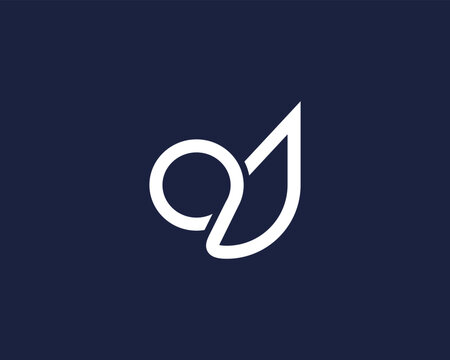 letter aj logo template