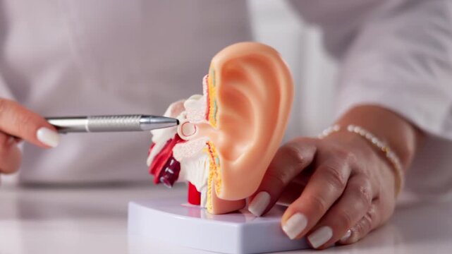 Doctor Examines Young Man's Ear