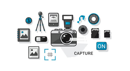 Fototapeta premium MP3 Player with Headphones Icon Vector Illustration