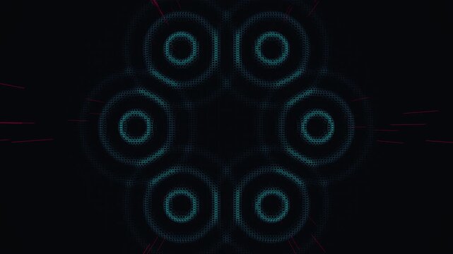 Massive hexagonal grid actively absorbs and deflects chaotic crimson data barrages in a deep void. This visualizes a cybersecurity firewall perimeter. Ideal for cybersecurity explainer videos.
