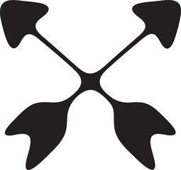 Black propeller blade icon, industrial symbol, vector graphic, mechanical part © xadartstudio