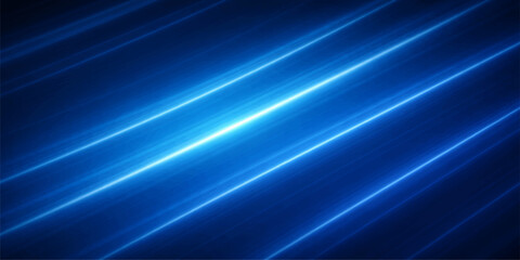 Obraz premium A glowing digital art backdrop featuring an abstract blue wave pattern with light motion lines and a dark blur texture for a high-energy wallpaper design