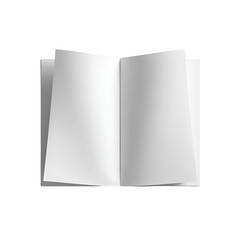 Naklejka premium Stack of blank white paper notebooks minimalist design clean workspace background