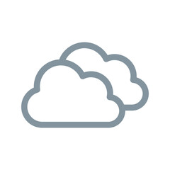 Fototapeta premium 曇天のアイコン 雲 クラウド