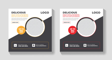 Super Delicious Food Social Media Template | Modern Restaurant Promotion Design