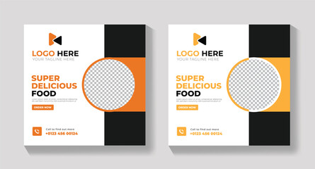 Super Delicious Food Social Media Template | Modern Restaurant Promotion Design