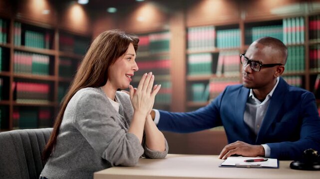 Woman Consulting With Attorney About Wrongful Death