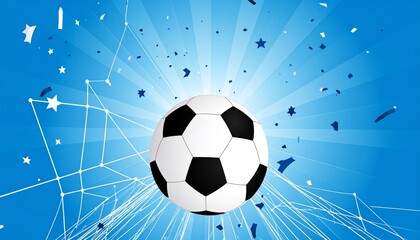 Fototapeta premium abstract Football or soccer background with big ball, vector style