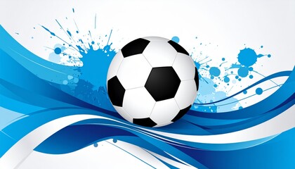 Naklejka premium abstract Football or soccer background with big ball, vector style