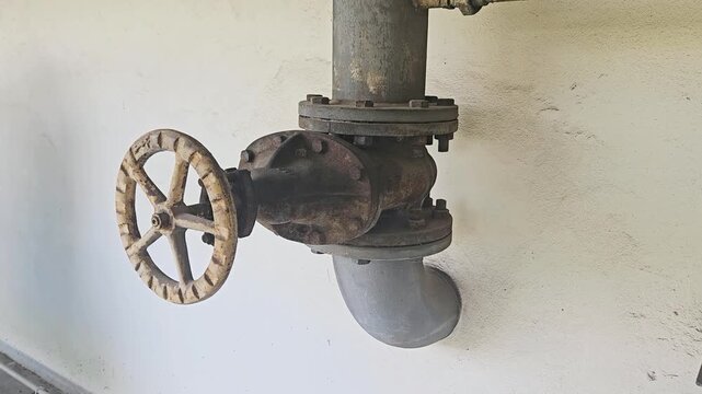 focus the Old pipe gate valve